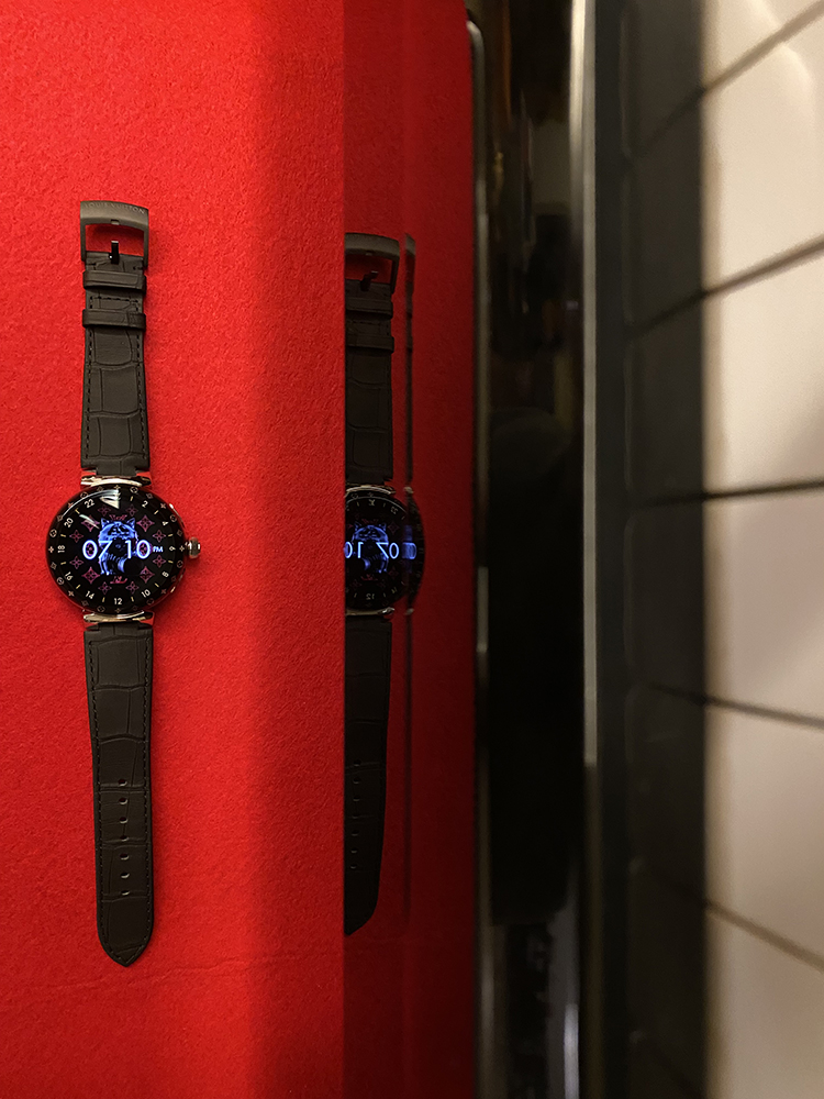Louis Vuitton® Tambour Horizon Light Up Connected Watch Red. Size